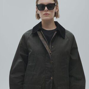 Mango Waxed-Effect Short Parka